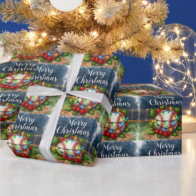 Jultemat i basket på stadion presentpapper (Helgdagar)