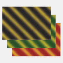 Jultemat Vågigt Guld & Black, Grönt, rött