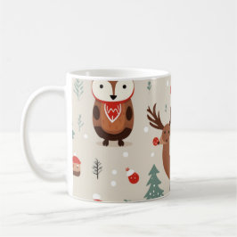 Jultemat Woodland Mönster Kaffemugg