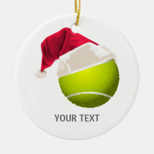 jultennis Boll Santa Hat Julgransprydnad Keramik