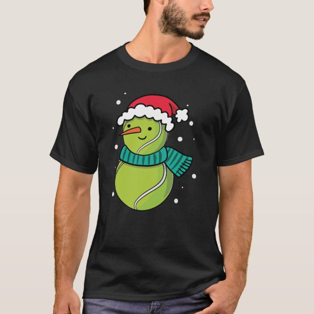 jultennis Boll Santa Hat T Shirt (Framsida)