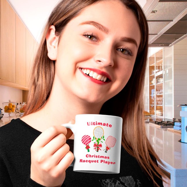Jultennis, Paddleball, Pickleball Player Kaffemugg (Skapare uppladdad)