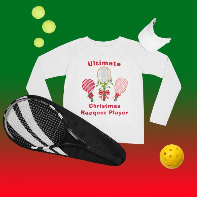 Jultennis, Paddleball, Pickleball Player T Shirt (Skapare uppladdad)