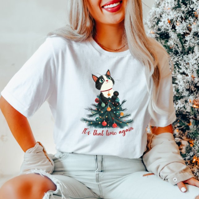 Jultid Cat T-Shirt (Skapare uppladdad)