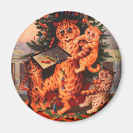 Jultid Catland Louis Wain Round Magnet