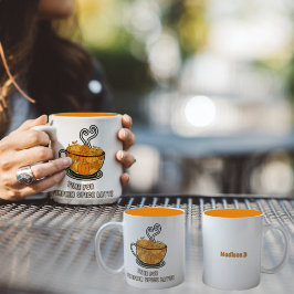 Jultid för Pumpkin Spice Latte - eget namn Två-Tonad Mugg