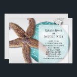 Jultid för stjärnfisk Beach-bröllopet Inbjudningar<br><div class="desc">Jul bröllop i tropikens inbjudan med en stor brunstjärt och turkos boll ornament. Fira en giftermål på stranden eller på öppet hav och gäster från inbjudan med en unik och bedövande inbjudan.</div>