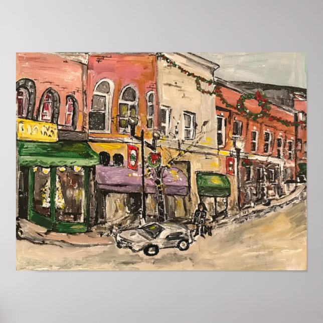 "Jultid i Willoughby i centrala Willoughby" Poster (Framsidan)