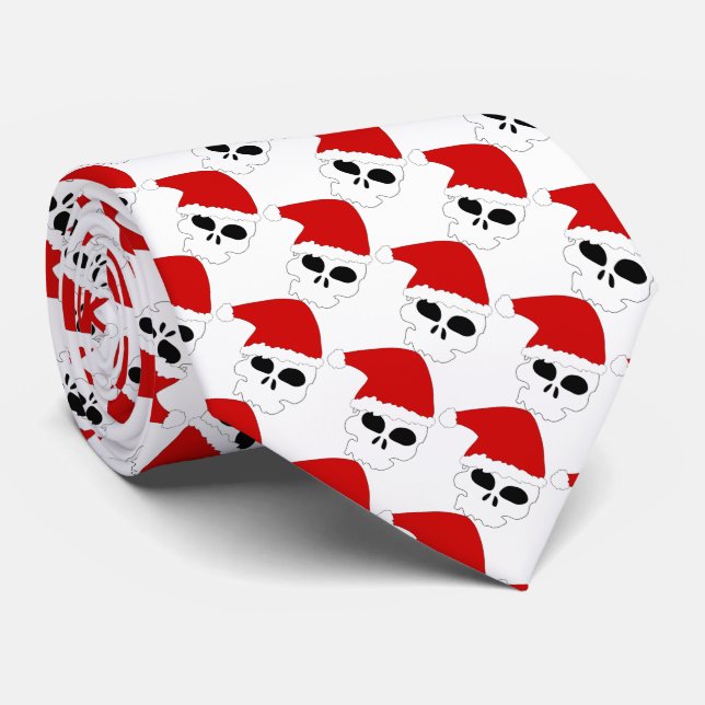 Jultid/jultomtens Döskallar Slips (Rullad)