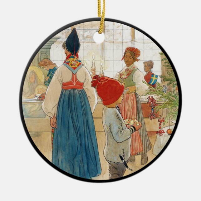 Jultid - nytt julgransprydnad keramik (Framsidan)