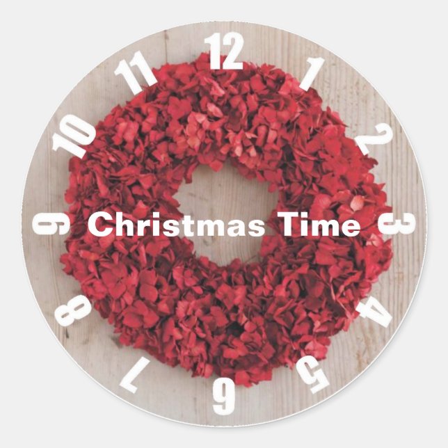 Jultid Röda andedräkten Packrar Runt Klistermärke (Framsida)