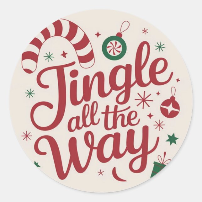 Jultid Runt Klistermärke (Framsida)