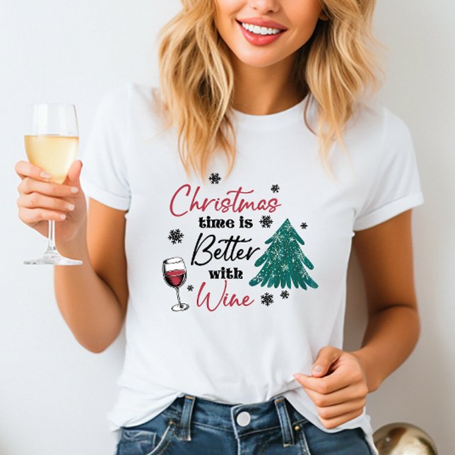 Jultiden är bättre med Vin T-shirt (Skapare uppladdad)