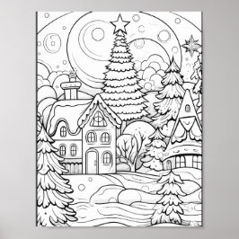 Jultids färgning Poster