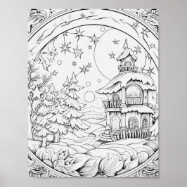 Jultids färgning Poster