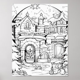 Jultids färgning Poster