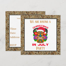 Jultiki party-stranden juli Napkin Inbjudningar