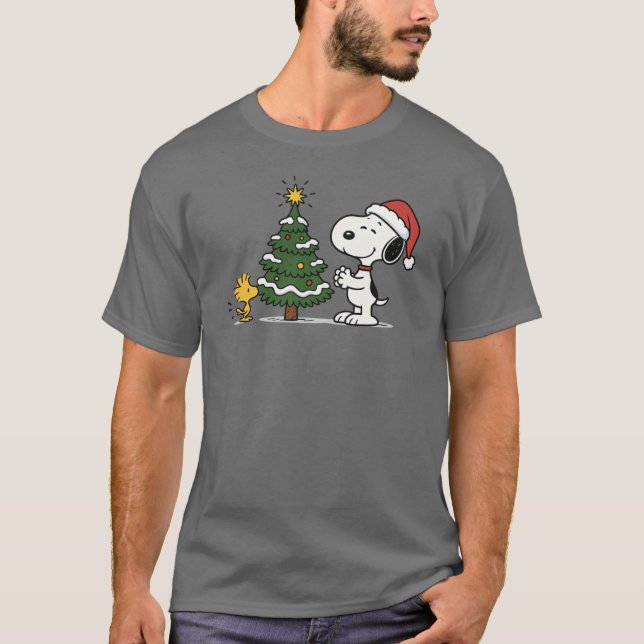 JulTillsammans Rolig Vintage Julgran T Shirt (Framsida)