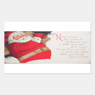JulTime jultomten Rektangulärt Klistermärke