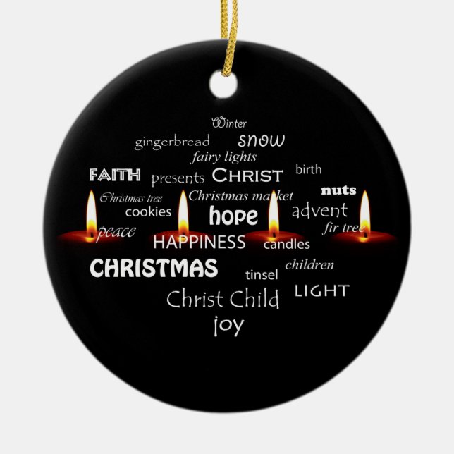 Jultipografi Julgransprydnad Keramik (Framsidan)