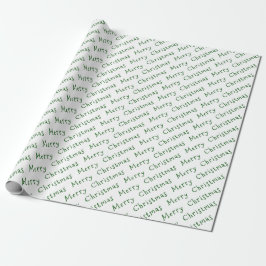 Jultipografi Mörk grönt på White Presentpapper