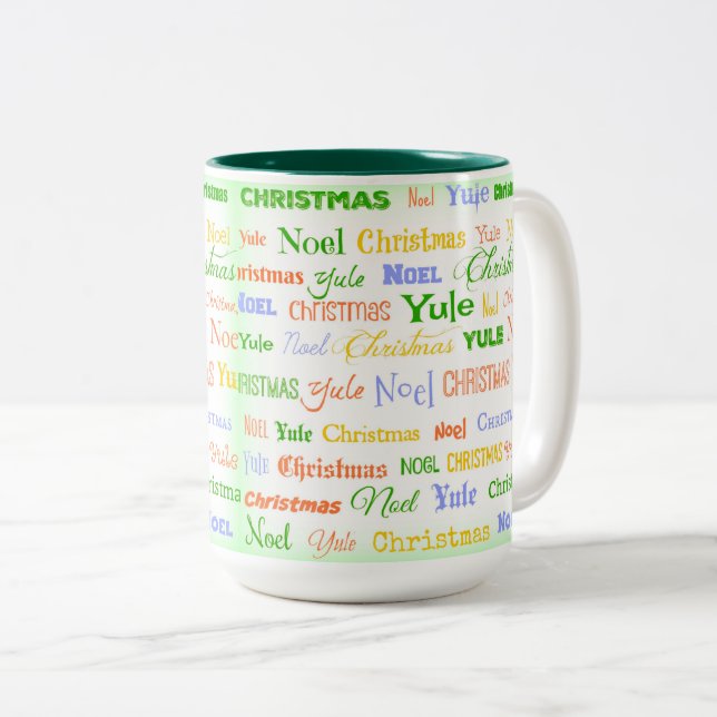 Jultipografi Två-Tonad Mugg (Framsida höger)