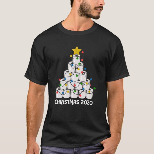 Jultoaletten Papprare Träd-lusten T Shirt (Framsida)