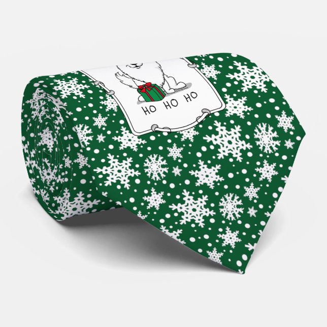 Jultomamerikanska eskimo Hund HO HO Cute Slips (Rullad)