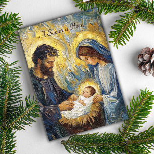 Jultomativitet "En frälsare är född" Luke2:11 Helgkort