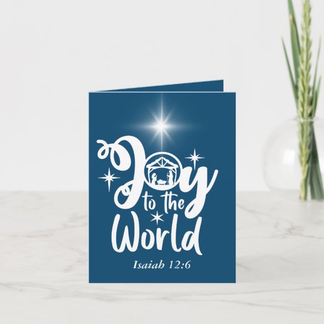 Jultomativitet Joy till World Blue & White Helgkort (Framsida)