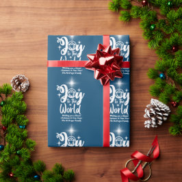 Jultomativitet Joy till World Blue & White Presentpapper