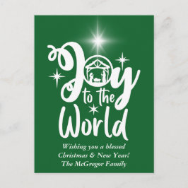 Jultomativitet Joy till World Grönt & White Helg Vykort