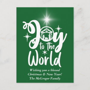 Jultomativitet Joy till World Grönt & White Helg Vykort
