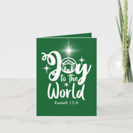 Jultomativitet Joy till World Grönt & White Helgkort
