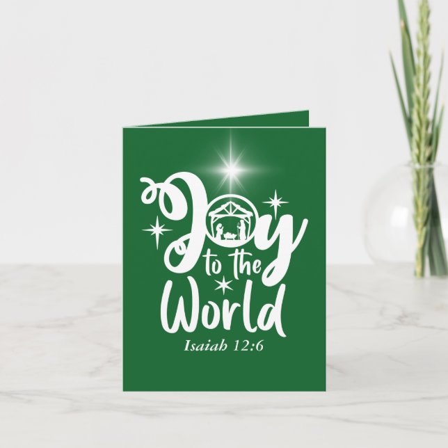 Jultomativitet Joy till World Grönt & White Helgkort (Framsida)