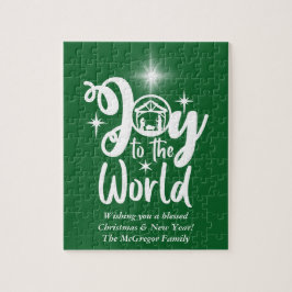 Jultomativitet Joy till World Grönt & White Pussel