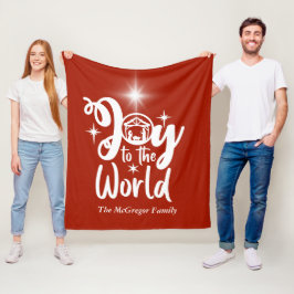 Jultomativitet Joy till World Red & White Fleecefilt