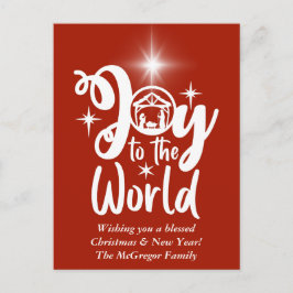 Jultomativitet Joy till World Red & White Helg Vykort