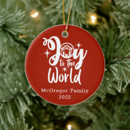Jultomativitet Joy till World Red & White Julgransprydnad Keramik