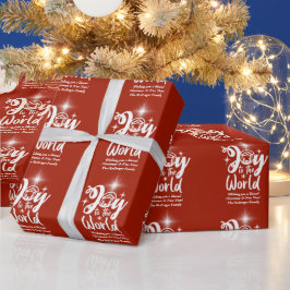 Jultomativitet Joy till World Red & White Presentpapper