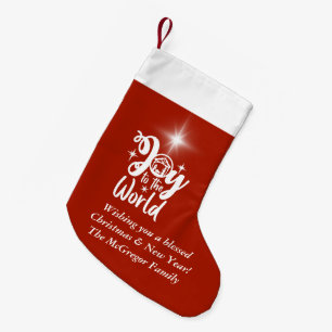 Jultomativitet Joy till World Red & White Sm Liten Julstrumpa