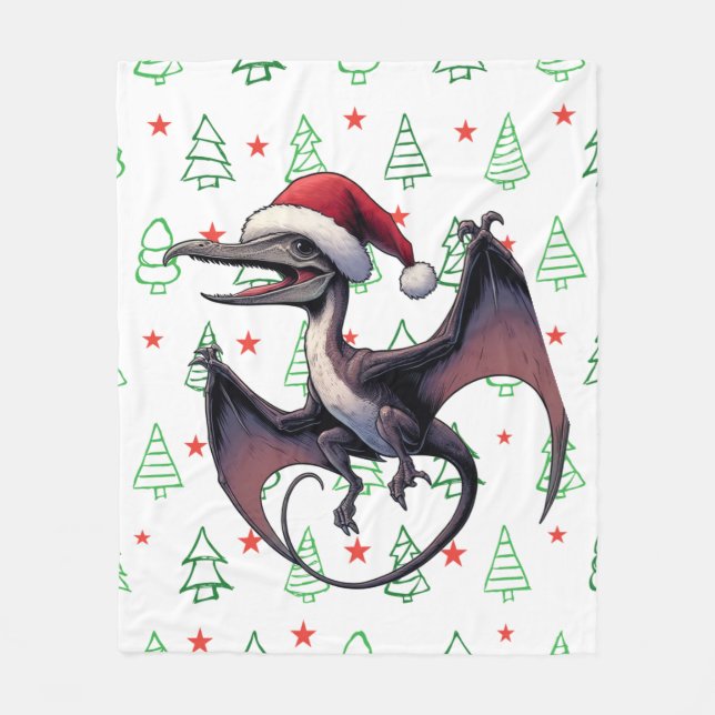 Jultomatpterodactyl Fleecefilt (Framsidan)
