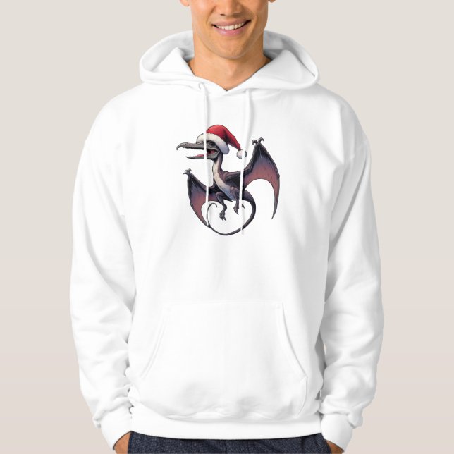 Jultomatpterodactyl Hoodie (Framsida)