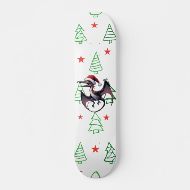 Jultomatpterodactyl Mini Skateboard Bräda 18,5 Cm (Framsida)