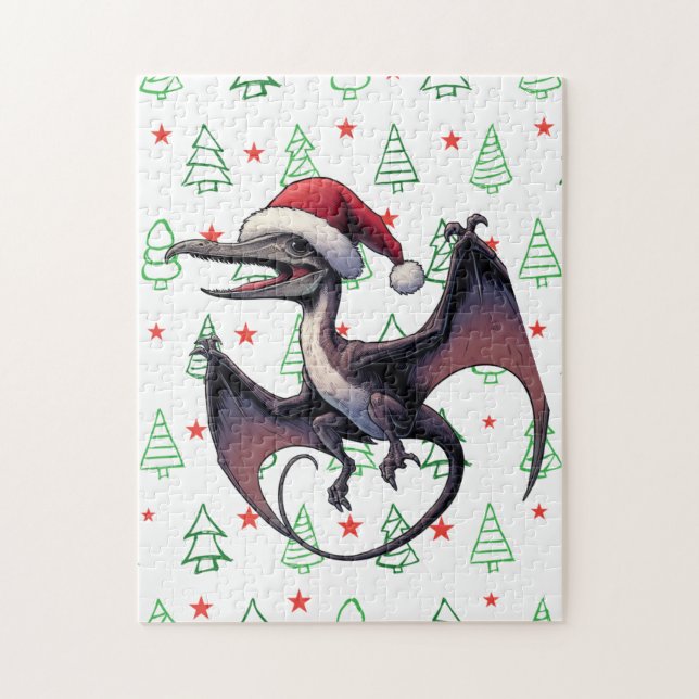 Jultomatpterodactyl Pussel (Vertikal)