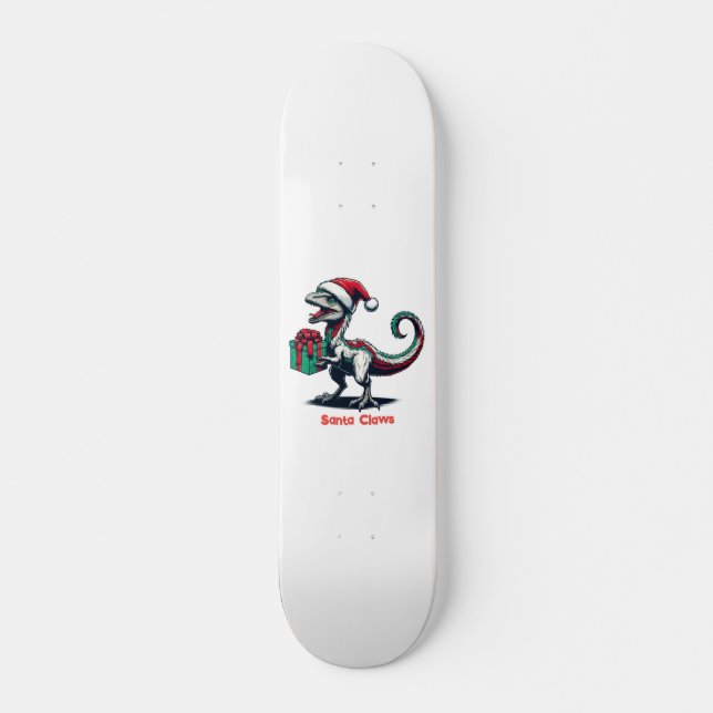 Jultomatraptorn Mini Skateboard Bräda 18,5 Cm (Framsida)