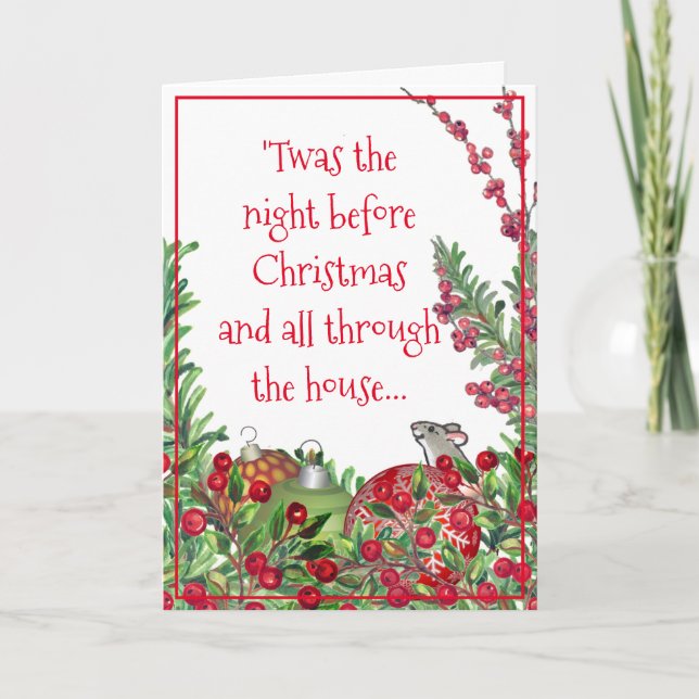 Jultomfamiljens finkamrat Pets julklapp Hund Helgkort (Framsida)