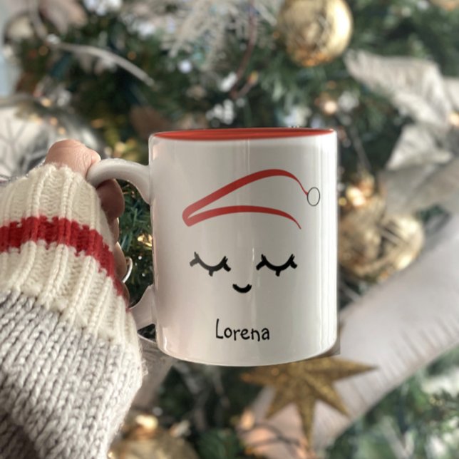 Jultomhatt Lash Personlig Helgdag Två-Tonad Mugg (Skapare uppladdad)