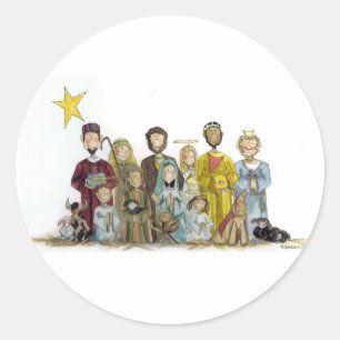 jultomhet runt klistermärke