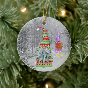 jultomt tillför känslor julgransprydnad keramik